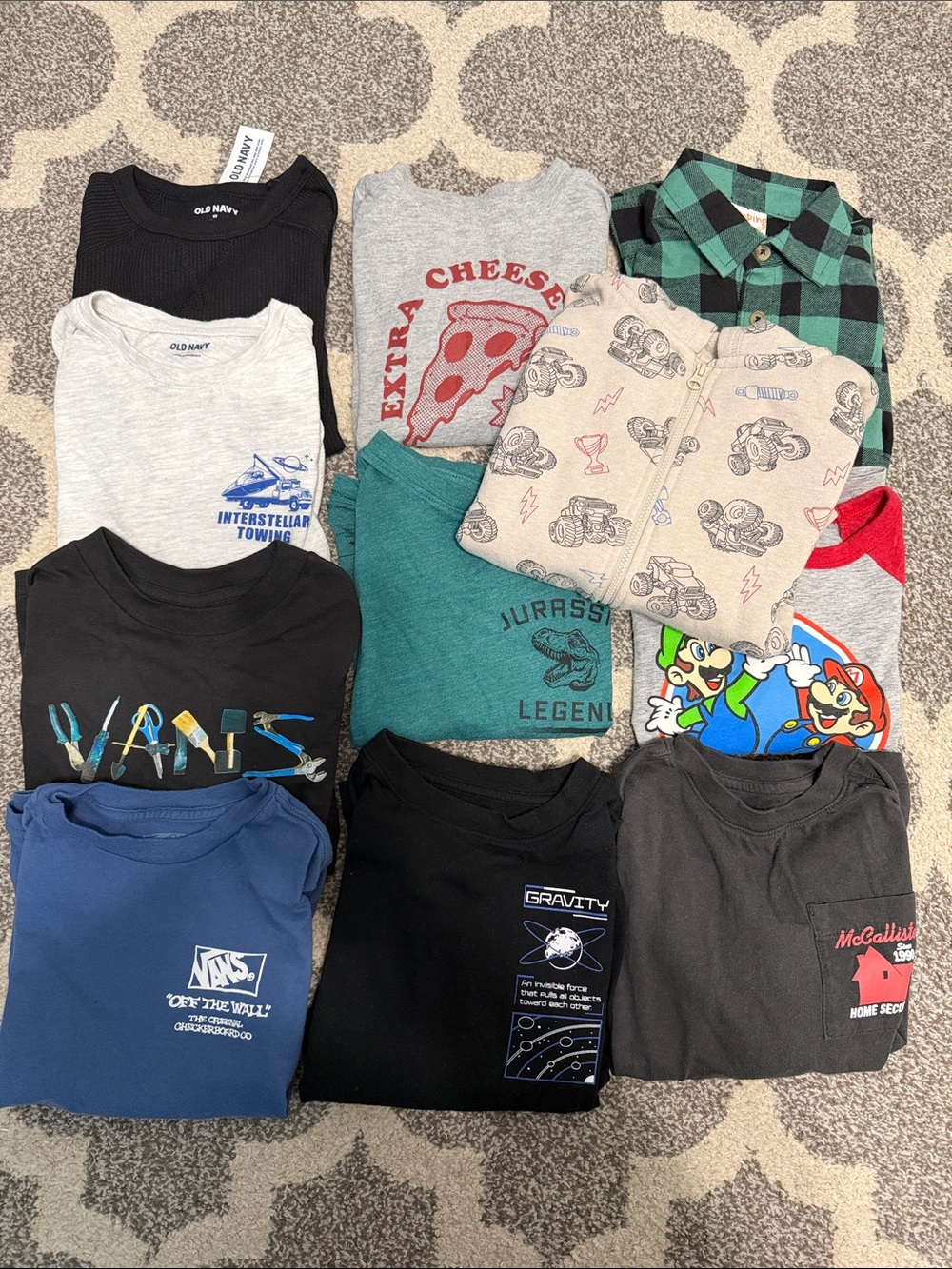 Boys’ long sleeve shirts, size 6T, 4, 5, 4/5 GUC! Home Alone, space, pizza, etc!